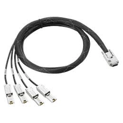 Кабель HPE StoreEver Mini-SAS High Density to 4-lane Mini-SAS External Fanout 2m Cable (K2R09A)